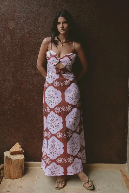 VESTIDO LARGO ESTAMPADO ALMA TERRENA