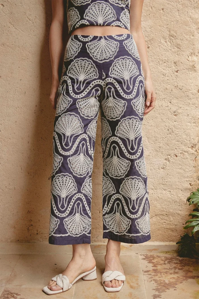 PANTALON BORDADO ALMA CELESTE - Imagen 2